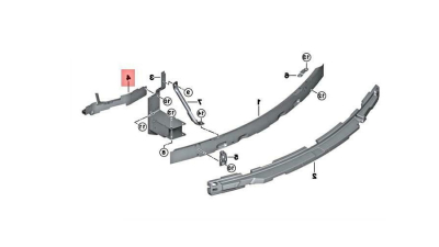 Suport fixare far Bmw X5 (F15), 10.2013-03.2019, Fata, partea Dreapta, Aftermarket