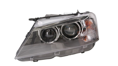 Far Bmw X3 (F25), 11.2010-, electric, tip bec D2S+LED, are motoras, omologare ECE, cu lumina pentru curbe, 63117276997; 7276997, Stanga