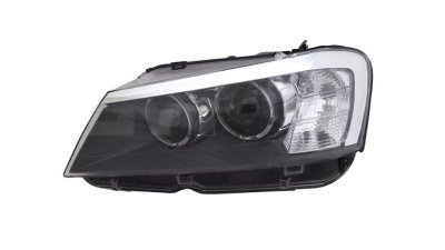 Far Bmw X3 (F25), 11.2010-04.2014, partea Stanga, xenon; cu lumina timp de zi tip LED; D1S+PY21W; electric; fara bec descarcare; fara ballast; cu motor, TYC