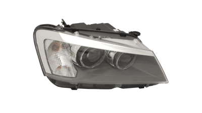 Far Bmw X3 (F25), 11.2010-04.2014, partea Dreapta, xenon; cu lumina timp de zi tip LED; D1S+PY21W; electric; fara bec descarcare; fara ballast; cu motor, DEPO