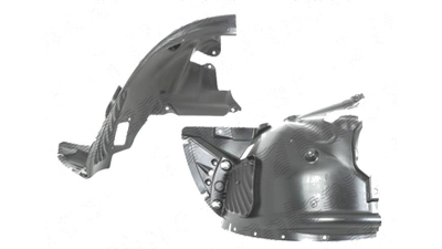 Carenaj aripa interioara, aparatori noroi Bmw X3 (F25), 11.2010-08.2017, X4 F26 2014-05.2018, punte fata, partea Stanga, partea din fata; polipropilena (PP/PPE)