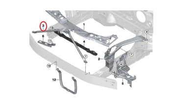 Traversa Bmw X1 (F48), 06.2015-, Fata, Tabla, Aftermarket
