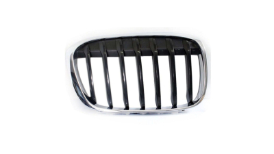 Grila radiator, masca fata Bmw X1 (F48), 06.2015-, parte montare partea dreapta, neagra, cu rama cromata, 20X305-2, Aftermarket