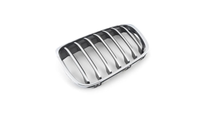 Grila radiator, masca fata Bmw X1 (F48), 06.2015-, parte montare partea stanga, silver, cu rama cromata, 20X305-3, Aftermarket