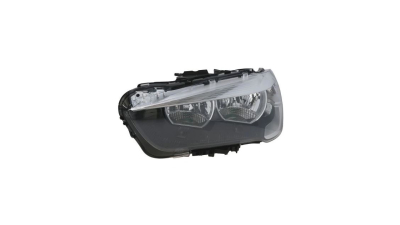 Far BMW X1 (F48), 06.2015-, TYC, fata, partea stanga, cu 'lumina de zi' tip LED;tip bec H7+H7+PY21W; electric; argintiu; cu motor;