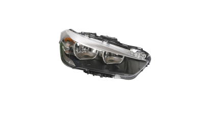 Far BMW X1 (F48), 06.2015-, partea Dreapta, electric, tip bec H7+H7, silver, fara motoras, cu lumini de zi pe LED, Valeo