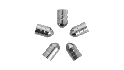 Set capacele auto Carpoint pentru ventil tip glont culoare Silver , 5 buc.