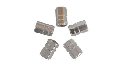 Set capacele auto Carpoint pentru ventil tip piston culoare Silver , 5 buc.