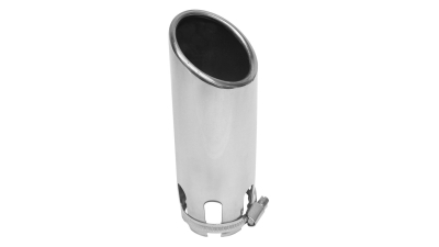 Ornament toba Carpoint, inox, model oval ; diametru = 30-50mm intrare; 60mm iesire ; 170mm lungime