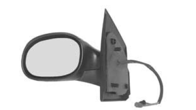 Oglinda exterioara Citroen C2 (Jm) 01.2003-11.2009 partea stanga View Max crom convex carcasa neagra reglare electrica cu incalzire