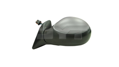 Oglinda usa exterioara Citroen C2 (Jm), 01.2003-11.2009, partea Stanga, reglare electrica; carcasa grunduita; incalzit; sticla convexa; geam cromat, Aftermarket