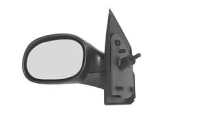 Oglinda exterioara Citroen C2 (Jm) 01.2003-11.2009 partea dreapta View Max crom convex carcasa neagra reglare manuala prin cablu fara incalzire