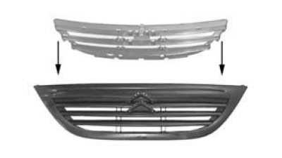 Grila radiator Citroen C3 (Fc), 01.2002-07.2005, grunduit, 7804L0, 231505-R completa, fara emblema