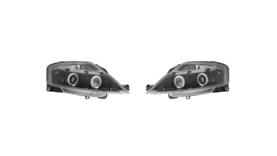 Set faruri tuning CITROEN C3 (FC), 01.2002-12.2010, Taiwan, partea stanga+dreapta, tip bec H1+H1; manual; negru, transparent;