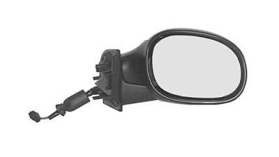 Oglinda exterioara Citroen C3 (Fc) 01.2002-12.2010 partea stanga View Max crom convex carcasa neagra reglare electrica fara incalzire