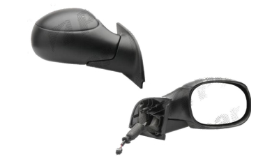 Oglinda exterioara Citroen C3 (Fc) 01.2002-12.2010 partea dreapta View Max crom convex carcasa neagra reglare electrica fara incalzire 2315525M cu senzor de temperatura