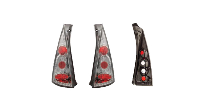 Set stopuri Spate Citroen C3 (Fc), 01.2002-12.2010, partea Stanga+Dreapta, transparent, argintiu; fara soclu bec ; tuning; Omologare: ECE, Taiwan