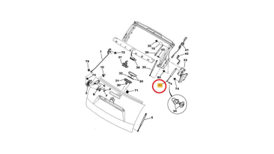 Amortizor pavilion Citroen C3 PLURIEL (HB), 09.2003-07.2010, plafon, model CABRIO, lungime 287mm, cursa 105mm, forta 700N, 8731H2
