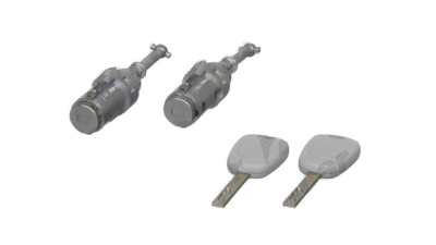Set yale inchidere Citroen C3 (Fc), 01.2002-07.2005, 2 butuci cu cheie, fata, stanga/dreapta, 9170T5; 9170-T5,