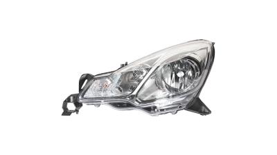 Far Citroen C3, 03.2010-12.2016; DS3 03.2010-, partea Dreapta, electric, tip bec H1+H7; rama silver, cu motoras, Varroc