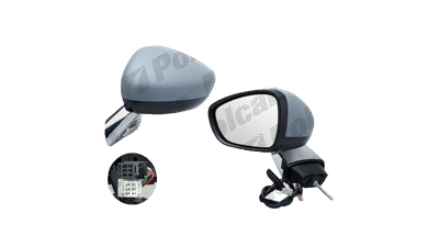 Oglinda usa exterioara Citroen C3, 03.2010-12.2016, partea Stanga, reglare electrica; grunduit; incalzit; sticla convexa; geam cromat; 7 pini; cu Lucas; cu baza cromata, Aftermarket
