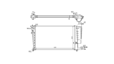 Radiator racire Citroen Xsara Vts, 03.1998-09.1998, Citroen Zx, 01.1994-1997, Peugeot 306, 1993-2001 (Si Modelul 306 S16), Motorizare 1, 1; 2.0 Benzina, tip climatizare Cu/fara AC, cutie Manuala, dimensiune 610x378x34mm, Cu lipire fagure mecanica, RNBC