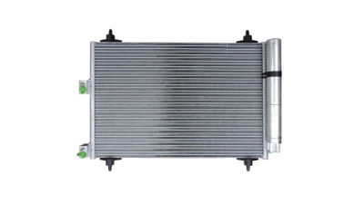 Condensator climatizare Citroen Berlingo, 07.2005-2018, Peugeot Partner, 02.2006-07.2008 motor 1.6 HDI, 55 kw/66kw/80kw diesel, cutie manuala, full aluminiu brazat, 550 (510)x358x16 mm, cu uscator si filtru integrat