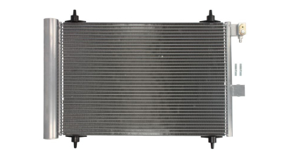 Condensator climatizare Peugeot 406, 02.1999-04.2004, motor 2.0 HDI, 80 kw diesel, cutie manuala/automata, full aluminiu brazat, 565 (520)x360 (340)x16 mm, cu uscator si filtru integrat