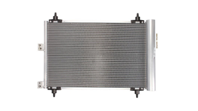 Condensator climatizare Citroen Xsara Picasso, 05.2004-12.2011, motor 1.6 HDI, 66kw/81 kw diesel, cutie manuala, full aluminiu brazat, 565 (520)x360x16 mm, cu uscator si filtru integrat