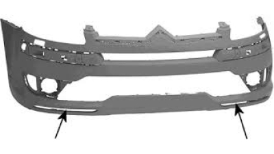 Bara fata Citroen C4 (La/Lc), 10.2004-09.2008, grunduit, cu gauri pentru spalatoare faruri, 7401GS, Model VTR/VTS
