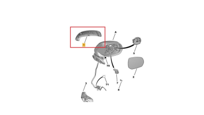Carcasa oglinda exterioara Citroen C3 Picasso, 10.2008-, C4 Picasso (Ua/Ud), 10.2006-06.2013, partea Stanga, negru perlat, Aftermarket