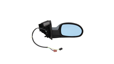 Oglinda exterioara Citroen C5 (Dc/De/Rc/Re), 03.2001-01.2008, partea Dreapta, Albastra, electrica, incalzire, carcasa prevopsita, grunduita, Convex, View Max, 2332529M pliabila, 2 conectori, 8 pini, cu senzor temperatura