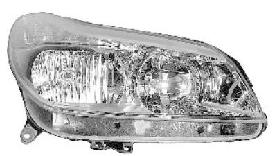 Far Citroen C5 (Rc/Re) 10.2004-01.2008, Dreapta, tip bec H1+H7, reglare electrica, ECE, Depo, 620643, 