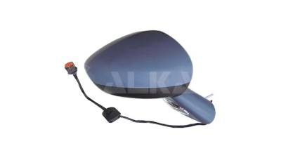 Oglinda exterioara Citroen C5 (Rd/Td) 01.2008- partea stanga Best Auto Vest albastra convex carcasa prevopsita grunduita reglare electrica cu incalzire, 7pini