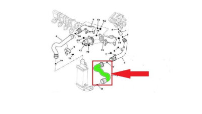Furtun intercooler, supraalimentare Citroen C5 2008-; Peugeot 406 1995-1999, 406 1999-2004, diametru 55/58 mm, cauciuc, BestAutoVest 2334PT-2