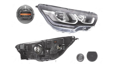 Far Citroen C4 (B7), 04.2014-; Ds4, 07.2014-, fata, Dreapta, cu LED daytime running light; H7+H7; electric; cu motor;