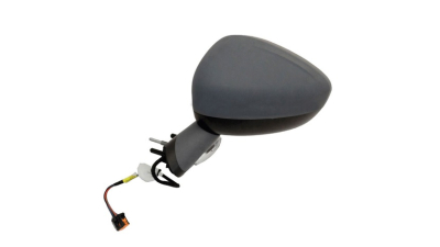 Oglinda usa exterioara Citroen C4 (B7), 09.2011-2018, partea Stanga, reglare electrica; grunduit; incalzit; sticla convexa; geam cromat; rabatabil; 8 pini; cu Lucas; baza oglinda neagra, Aftermarket