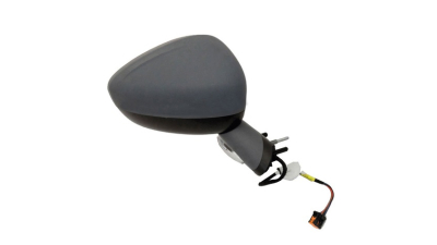 Oglinda usa exterioara Citroen C4 (B7), 09.2010-2011, partea Dreapta, reglare electrica; grunduit; incalzit; sticla convexa; geam cromat; rabatabil; 8 pini; cu Lucas; baza oglinda neagra, Aftermarket