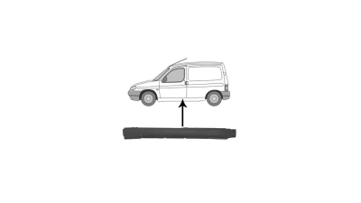Prag Citroen Berlingo (Mf) 07.1996-02.2008 Peugeot Partner (G_) 07.1996-2008 Stanga 7007Xz, versiune fara usa culisanta, prag din metal