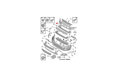 Intaritura bara, armatura CITROEN BERLINGO (7 ), 02.2008-06.2012, PEUGEOT PARTNER, 03.2008-06.2012, fata, Tabla