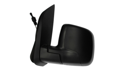 Oglinda usa exterioara Citroen Nemo (Aa), 10.2007-, Fiat Fiorino/Qubo, 10.2007-, Peugeot Bipper, 10.2007-, partea Stanga, ajustare nivel; carcasa neagra; sticla convexa, Aftermarket