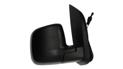 Oglinda usa exterioara Citroen Nemo (Aa), 10.2007-, Fiat Fiorino/Qubo, 10.2007-, Peugeot Bipper, 10.2007-, partea Dreapta, ajustare nivel; carcasa neagra; sticla convexa, Aftermarket