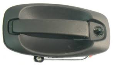 Maner usa exterior Citroen Nemo (Aa), 10.07-, Fiat Fiorino/Qubo, 10.07-, Peugeot Bipper, 10.2007-, negru, cu orificiu pentru insertie de blocare a usii, pentru haion