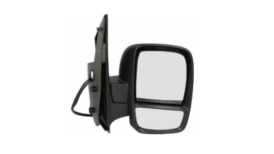 Oglinda exterioara Citroen Jumpy, Fiat Scudo, Peugeot Expert, 02.2007-, Dreapta, Crom, manuala,prin cablu, Fara incalzire, carcasa neagra, Impartit, BestAutoVest 8152G3; 8153J9; 8153KH 2396522E