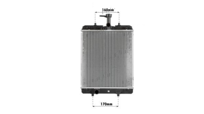 Radiator racire Peugeot 108, 04.2014-, Toyota Aygo, 04.2014-, Citreon C1, 04.2014-, motor 1.0, 51 kw, benzina, cutie manuala, cu/fara AC, 338x375x27 mm, Koyo, aluminiu brazat/plastic 