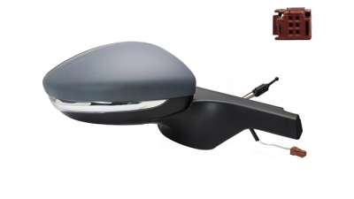 Oglinda usa exterioara Citroen C3, 11.2016-, partea Dreapta, reglare electrica; grunduit; incalzit; sticla convexa; geam cromat; Senzor de temperatura; rabatabil; 6 gauri / 6 pini; cu Lucas; cu functie de unghi mort, View Max