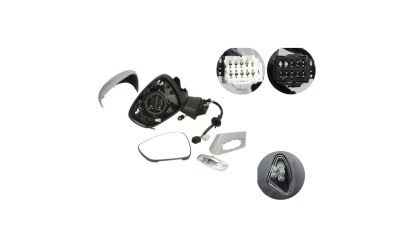 Oglinda exterioara Citroen C4 (B7), 09.10-, DS4 06.2011- partea stanga View Max crom convex carcasa prevopsita grunduita reglare electrica cu incalzire, 17 pini- 2 conectori