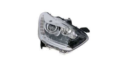 Far Citroen DS5, 09.2011-, partea Dreapta, electric, cu lumini de zi pe LED, silver, tip bec H1+H7+LED, cu becuri, Varroc