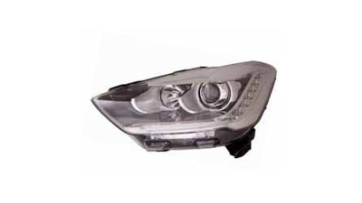 Far Citroen DS5, 09.2011-, partea Dreapta, electric, cu lumini de zi pe LED, negru, tip bec H1+H7+LED, cu becuri, Varroc