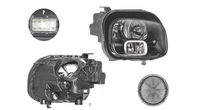 Far Citroen C3 Aircross, 10.2017-, fata, Dreapta, cu lumini pentru curbe; cu Proiector ceata; H7+H7+H8; electric;